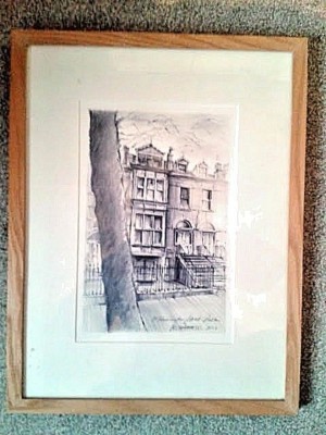 17 Harrington St., Dublin. 8. Irland ~ Eine Graphitzeichnung von Desmond McCarthy