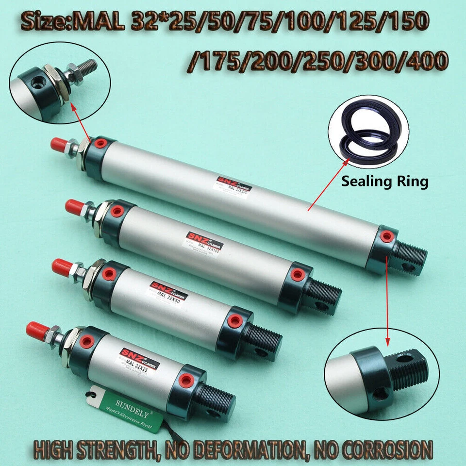 SUNDELY MAL32 series Single Rod Double Acting Mini Pneumatic Air Cylinder