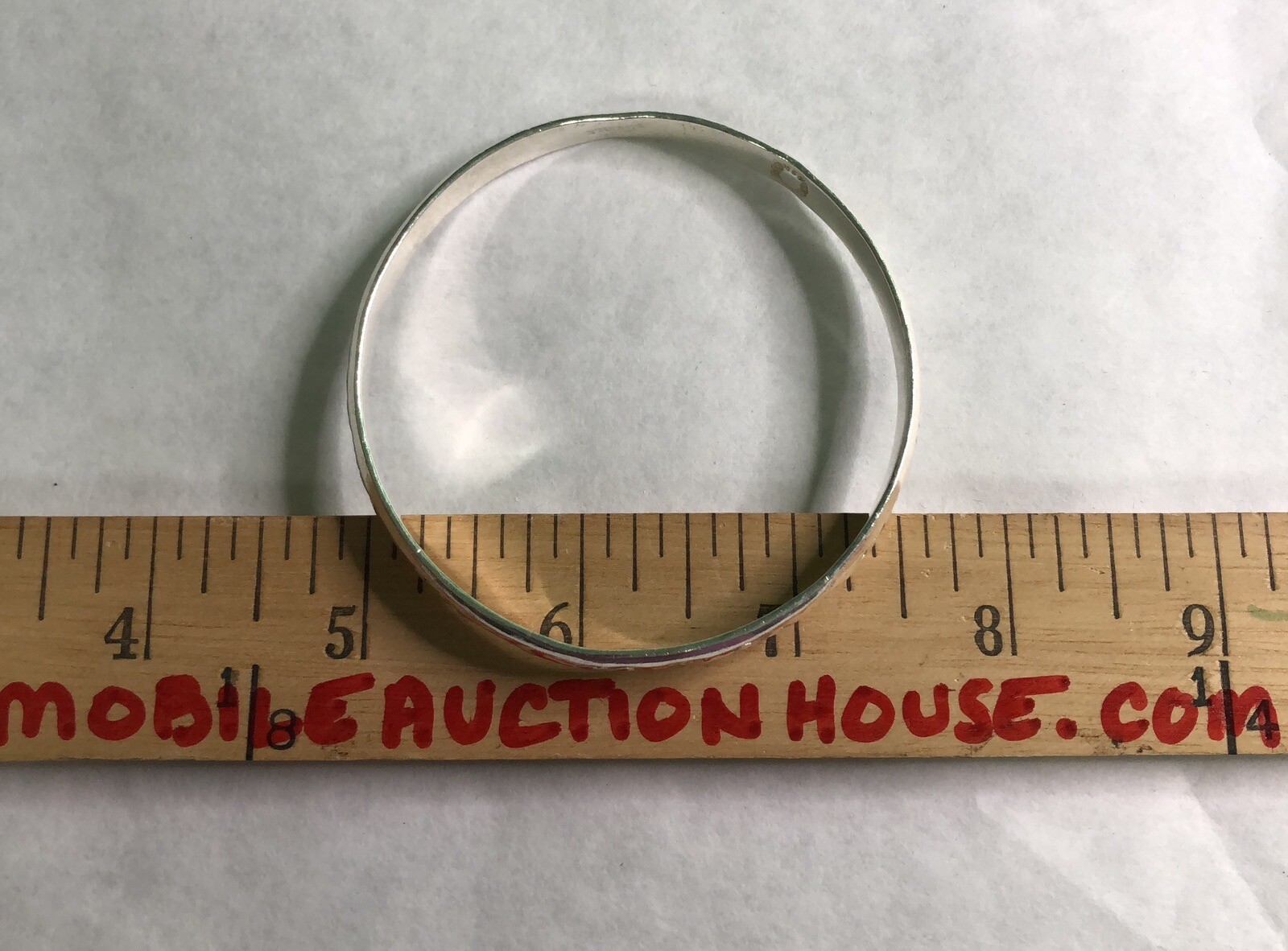 Vintage Mexican Solid Sterling Silver Bangle Brac… - image 4