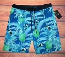 MENS HURLEY PHANTOM TOUCAN TROPICAL BLUE SWIM BOARD SHORTS SIZE 29
