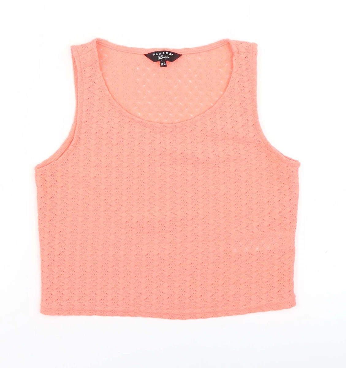 T-Shirt Crop Top New Look Fille - Rose Polyester - Taille 10-11 Ans