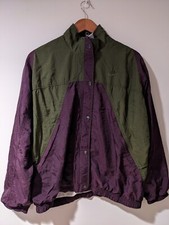 Vintage 90s Nike Essential Blank Green Purple Large Windbreaker