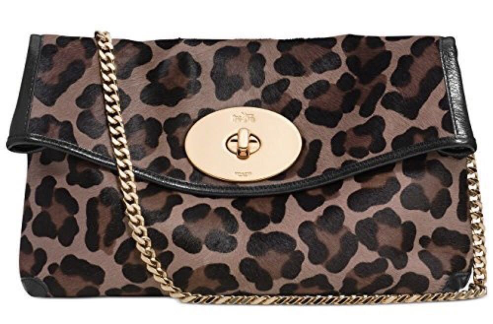 【新品】BAZAR LEOPARD クラッチバック NWT Coach Turnlock Clutch in Printed Haircalf Leopard F33607 | eBay