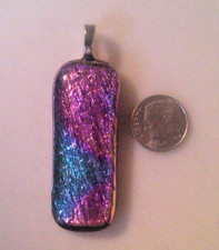 dichroic glass pendant fused hand made crafted