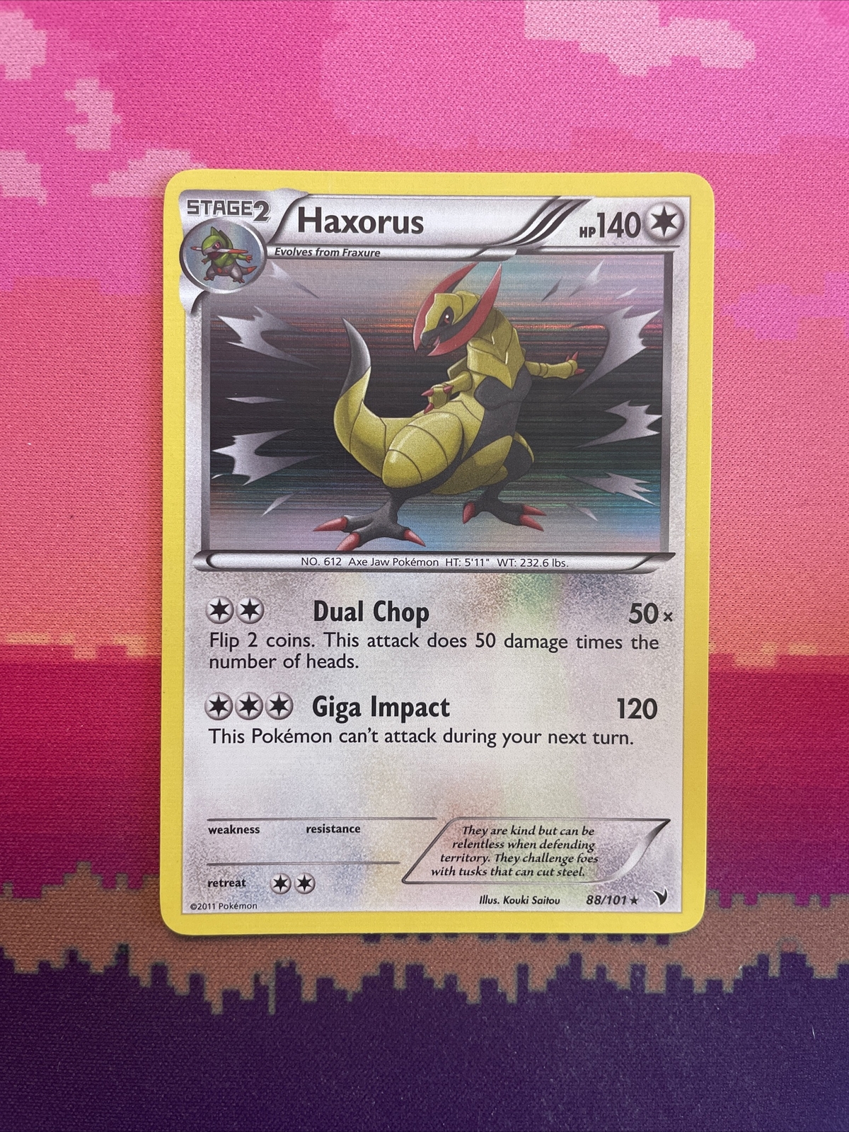 Pokemon Card Haxorus Noble Victories Holo Rare 88/101 Near Mint
