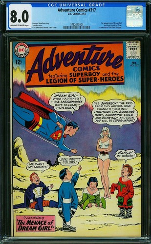 Adventure Comics #317 CGC 8.0 DC 1964 1st Dream Girl! Iron Curtain! M9 374 cm