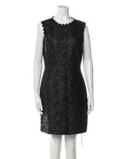 Kate Spade Little Black Dress Embroidered Overlay Sleeveless Sz 4 Special Events