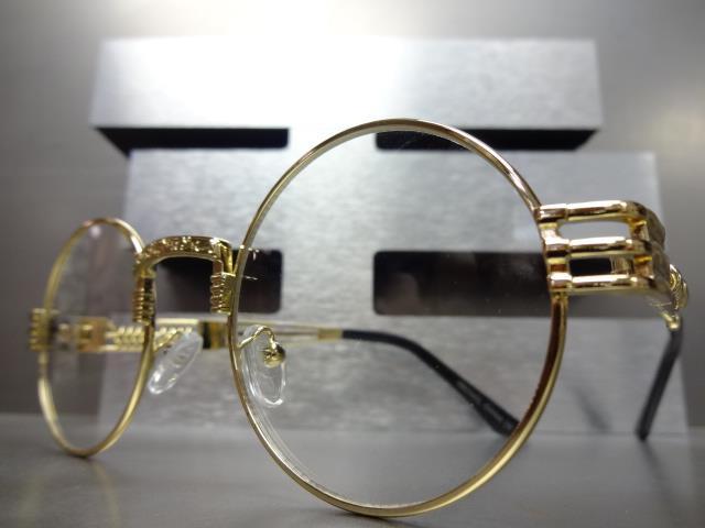 Gold Rimless Glasses Faux Wood Classy Retro Style Eyeglasses - Rimless Gold Frame With Faux Wood Temples, Clear Lens (Fashion, Non-RX) Retro Rimless - Foto 10