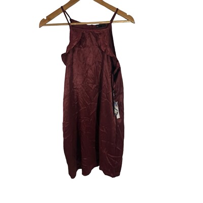 Be Bop Juniors' Cold-Shoulder Shift Dress Color Wine Class Size Medium $39.00