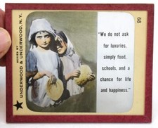 Underwood Antique Magic Lantern Slide 2 Young Egyptian Girls With Bowls