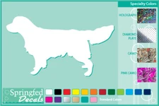 GOLDEN FLUFFY SILHOUETTE cut vinyl decal #1 Dog stickers