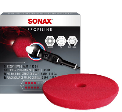SONAX Polishing Red DA Cut Pad 143 mm/5.75 in - special pad for car polishing