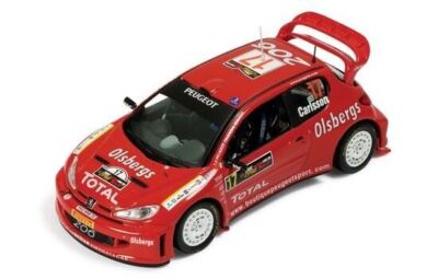 Miniature Peugeot 206 WRC N°8 – Rallye Chypre 2005, Daniel Carlsson, IXO 1/43