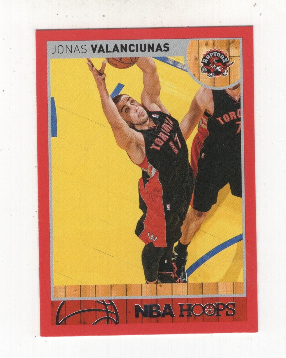 2013-14 PANINI NBA HOOPS RED BOARDER JONAS VALANCIUNAS TORONTO 