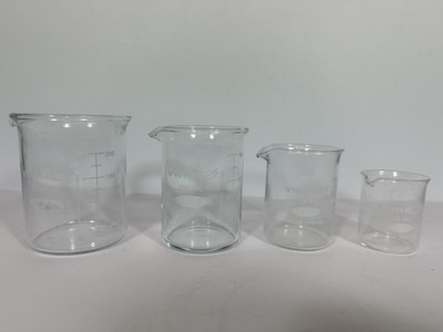 VWR Beakers 50, 100, 150, 250 ml Lot Of 4 Laboratory