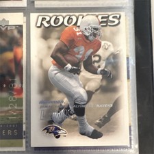 Skybox 2000 Dominion Jamal Lewis #221 Baltimore Ravens Rookie NFL Card. rookie card picture