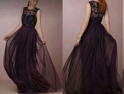 Needle & Thread Purple Beaded Mariel Sequin Maxi Dress Size US 0 BHLDN NEW