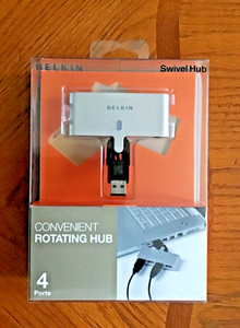 Belkin Convenient Rotating Hub High Speed Swivel 4 Ports-USB-Mac Windows