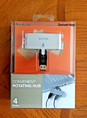 Belkin Convenient Rotating Hub High Speed Swivel 4 Ports-USB-Mac Windows