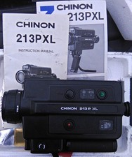 CHINON 213PXL SUPER 8 MOVIE CAMERA 2:1 POWER ZOOM WITH MANUAL IN ORIGINAL BOX