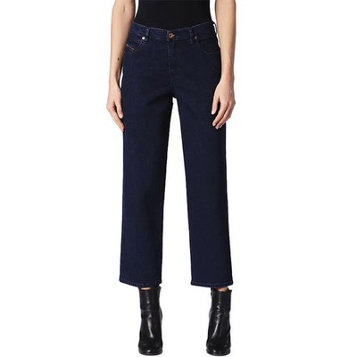 DIESEL Niclah 084CG Damen Jeans W25/L32 Straight Blau High Waist Stretch