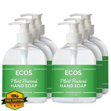 ECOS Lemongrass Hypoallergenic Hand Soap 6x 17oz Bottles