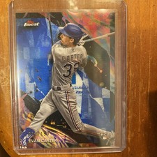 2024 Topps Finest - Uncommon Evan Carter #107 Blue Refractor /150 (RC)