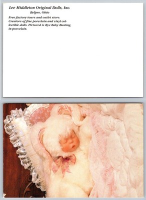 Lee Middleton ''Bye Baby Bunting'' Porcelain Doll Belpre Ohio Postcard