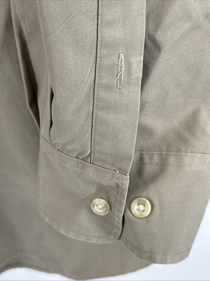 Cabelas Shirt Mens 5XL Tall Tan Safari Series Pocket Long Sleeve Button Up - Image 3 of 4