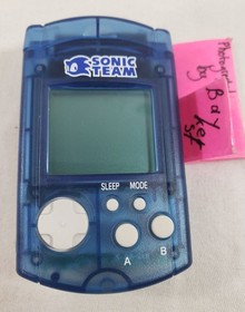 Official SEGA Dreamcast SONIC TEAM blue white clear VMU HKT-7000 with batteries