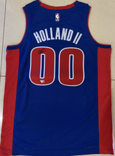RON HOLLAND II (00) Signed Detroit Pistons NBA Jersey - Authenticated