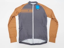 NEW! Louis Garneau Garnotte Long Sleeve Road Cycling Jersey Men's Medium Gry/ Br