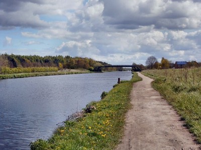Foto 12x8 Blick zurück zur Fleets Lane Oulton\/SE3628 Aire and Calder Navi c2016