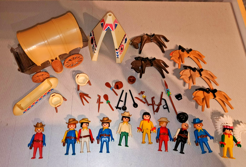 vintage-playmobil-western-cowboy-indians-set-figure-bundle-job-lot