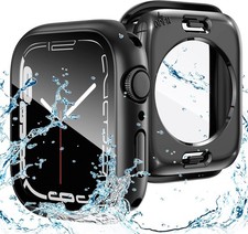 2 in 1 Waterproof Case for Apple Watch Series 9 8 7 45mm Screen Protector Bumper