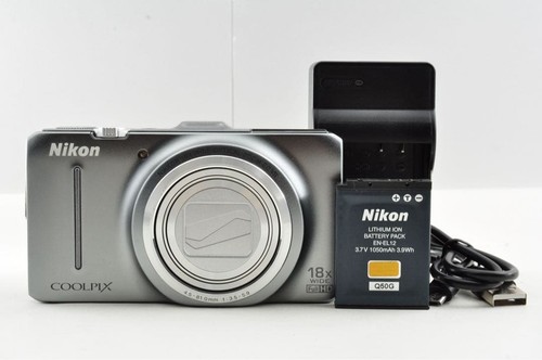 Nikon COOLPIX S9300 Silver Compact Digital Camera Tested Excellent Condition