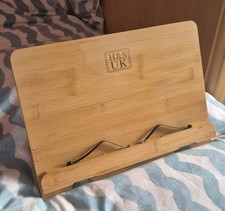 HS UK Multi-positional Bamboo Cookbook Stand/Recipe Holder 34cm x 23.5cm