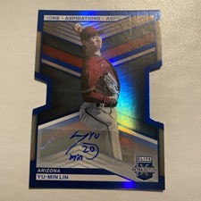 Yu-Min Lin /80 Auto Die-cut 2023 Panini Elite Extra Edition Blue Aspirations SP