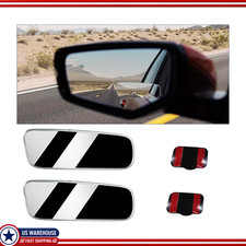 Universal Anti-glare Blind Spot Mirror 2pcs Rectangular Curved 3.7x1.4 Hd Glass