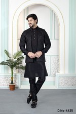 3 Pc Indian Mens Wedding Bollywood Eid Ramadan Wear Kurta Payjama Dress India