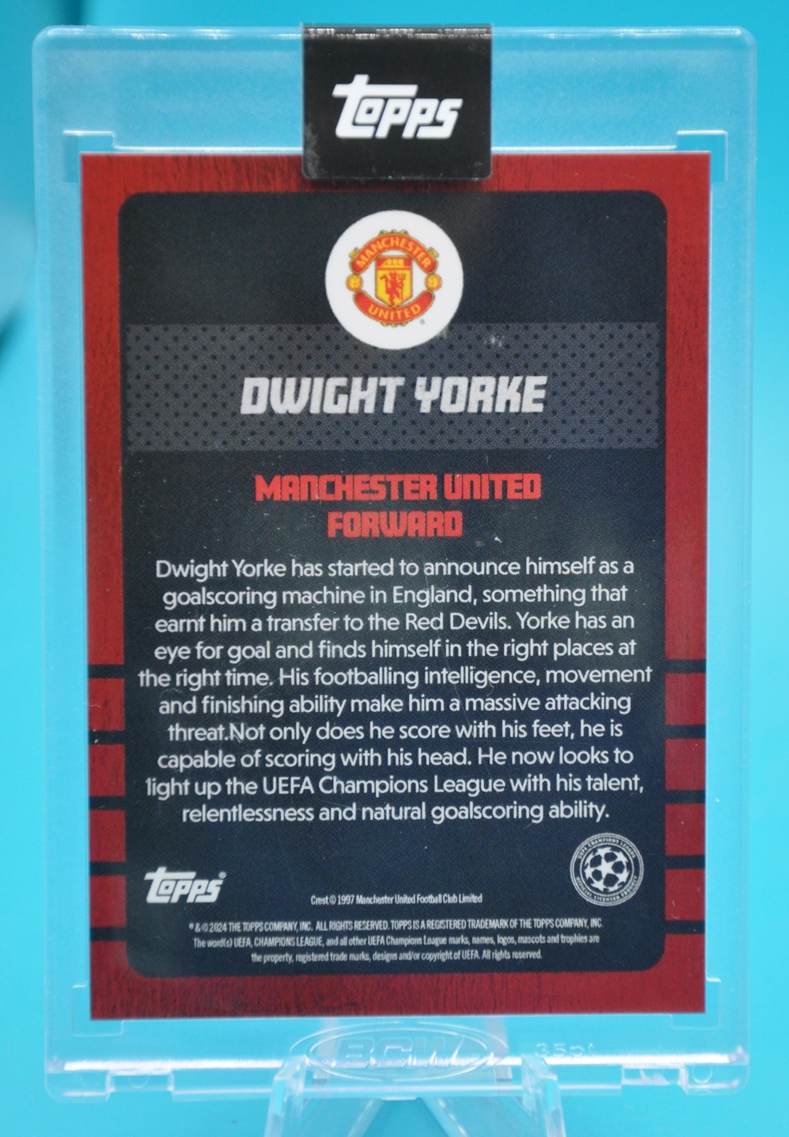 2023-24 Topps Dwight Yorke Lost Rookie Cards Red Auto 1/10 Man Utd Sealed Rare! view 2