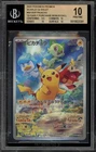 Pokemon Pikachu Scarlet And Violet Early Purchase Bonus Promo 001/SV-P Bgs 10