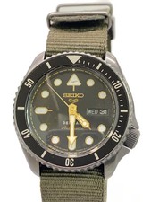 SEIKO Watch Analog Nylon BLK KHK SBSA283