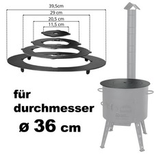Ø34,5-38 cm Adapter - Ringe für Eintopfofen Utschak Herdplatte Adaptierung Kazan