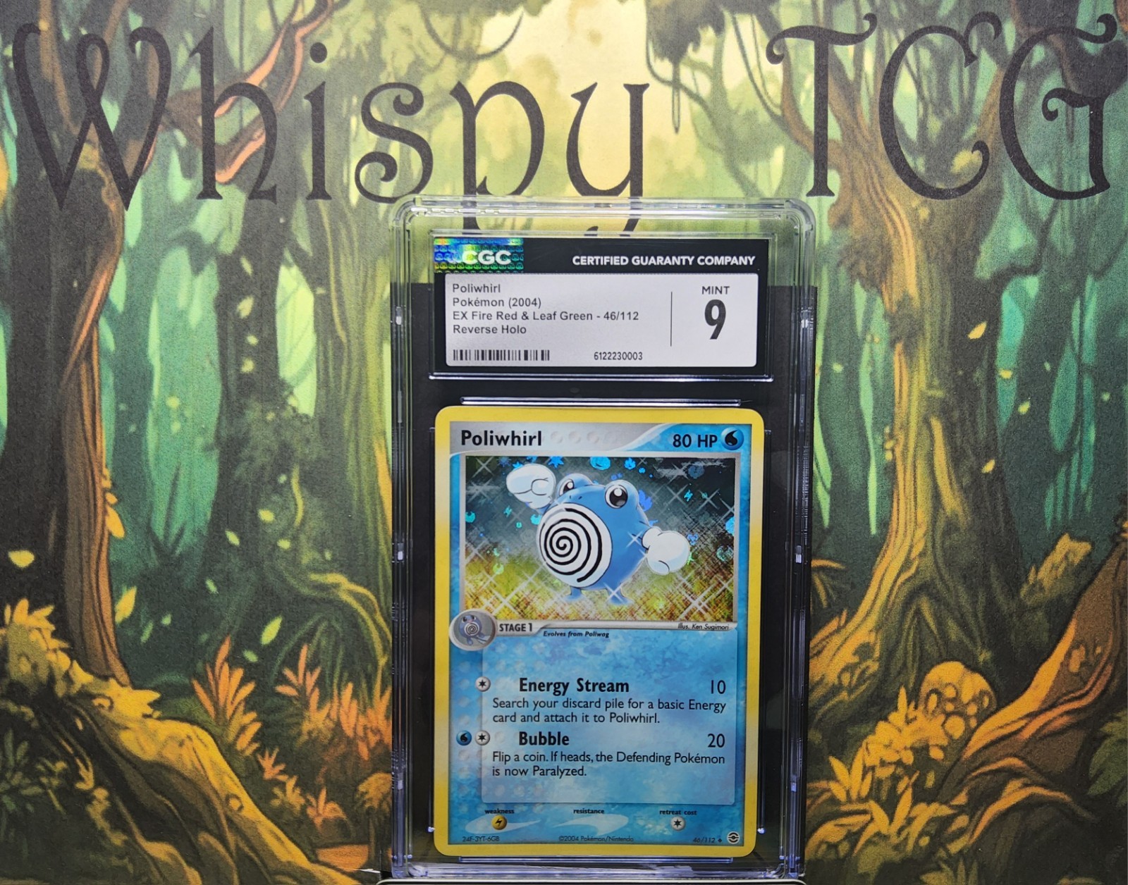 Pokémon Poliwhirl Rev. Holo #46 2004 EX Fire Red Leaf Green Pokémon CGC 9