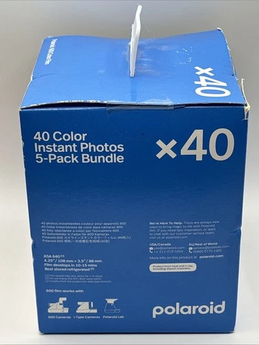 Polaroid Color Film for 600 Cameras 5 Pack 40 Pictures RARE image 3