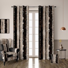 LADYVOGUE 100 Blackout Curtains 2 52"W x 84"L Pack of 2 , Black cream