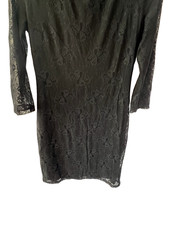 Black Lace Sheer Whimsigoth Grunge Sexy Dress Women M Steampunk Vampire Party