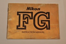 Nikon FG Instruction Manual, Original c1982, Not a Copy 