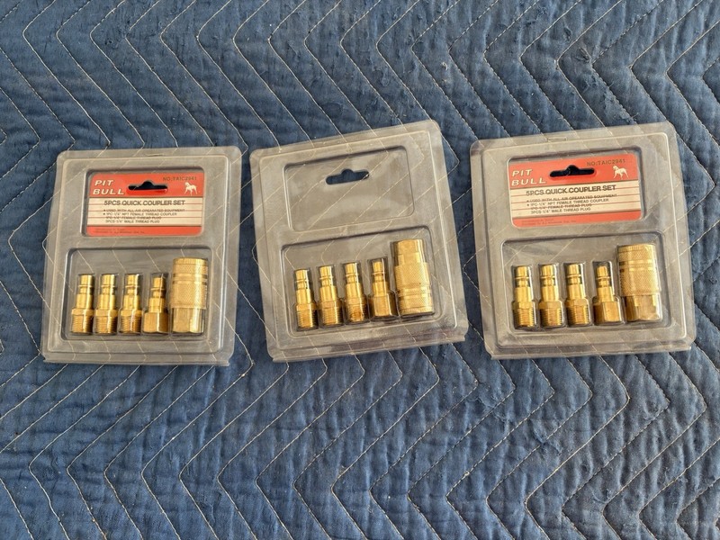 Air Hose 5 Piece Coupler Set Complete 3 Sets